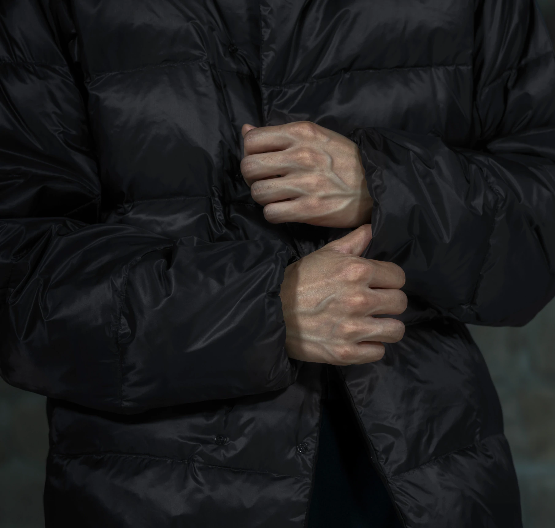 CISE UNISEX / COLLARLESS / DOWN CARDIGAN