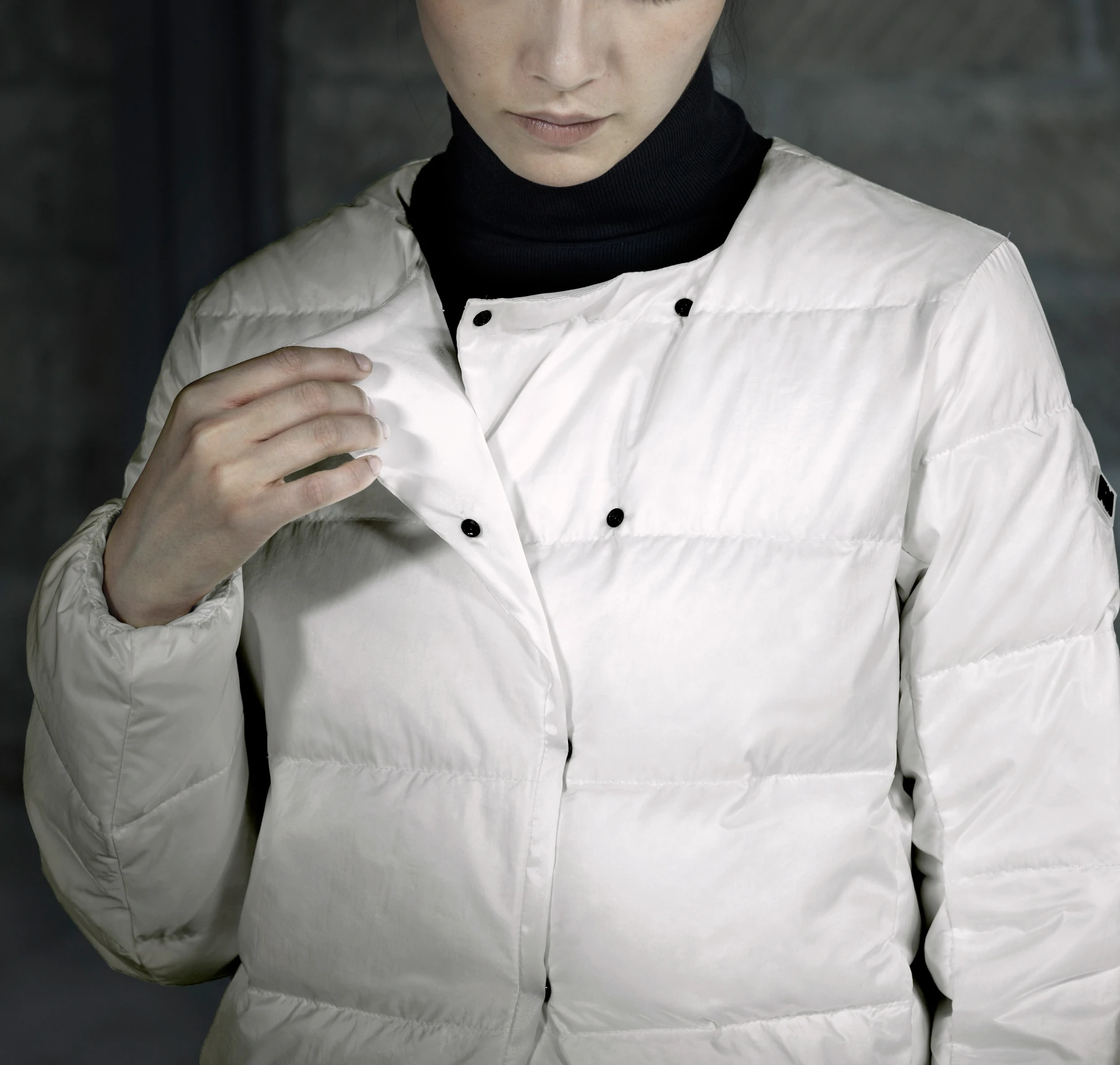 CISE woman / WOMAN / COLLARLESS / DOWN CARDIGAN